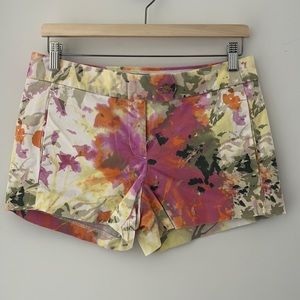 J Crew stretch shorts Size 4, watercolor multi color